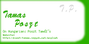 tamas poszt business card